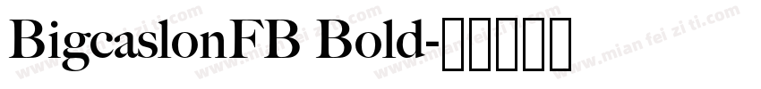 BigcaslonFB Bold字体转换